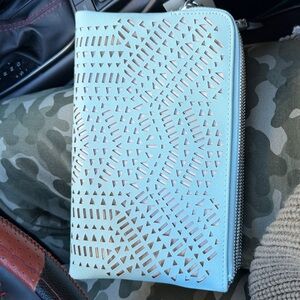 Chic Light Blue Cutout Women's Clutch Stella & dot